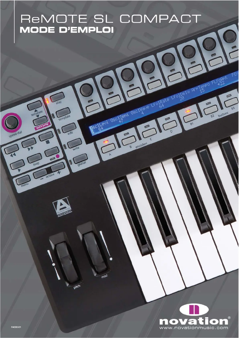 Page n°1 - Manuel utilisateur Novation ReMOTE 49 SL Compact
