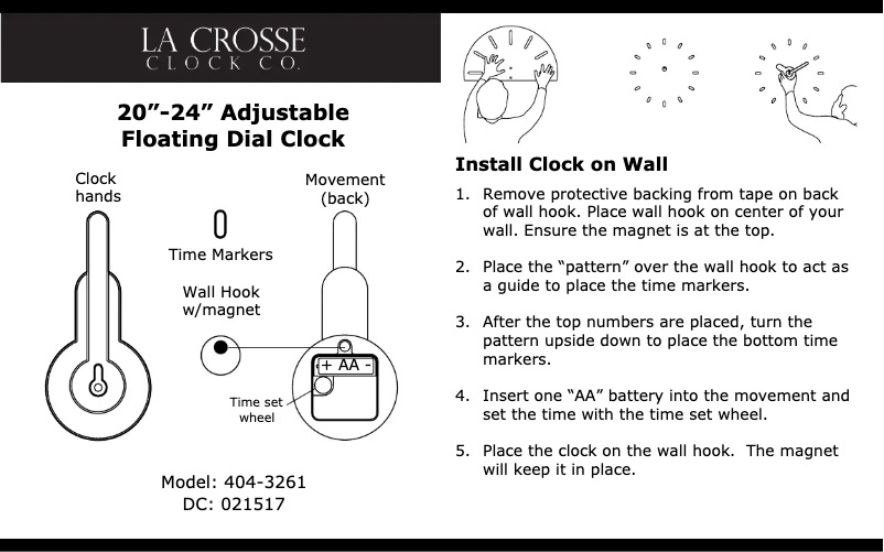 Page 1 de la notice Manuel utilisateur La Crosse Technology 404-3261