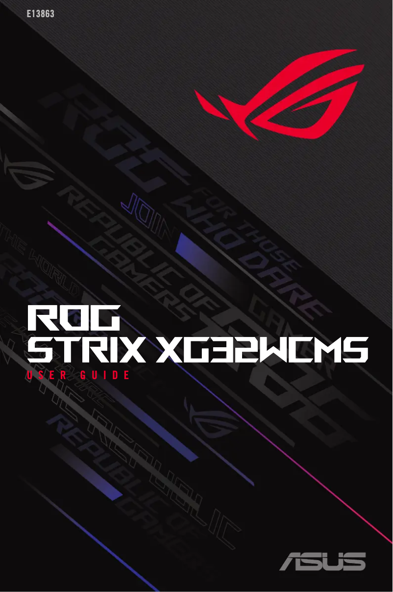 Page 1 de la notice Manuel utilisateur Asus ROG Strix XG32WCMS