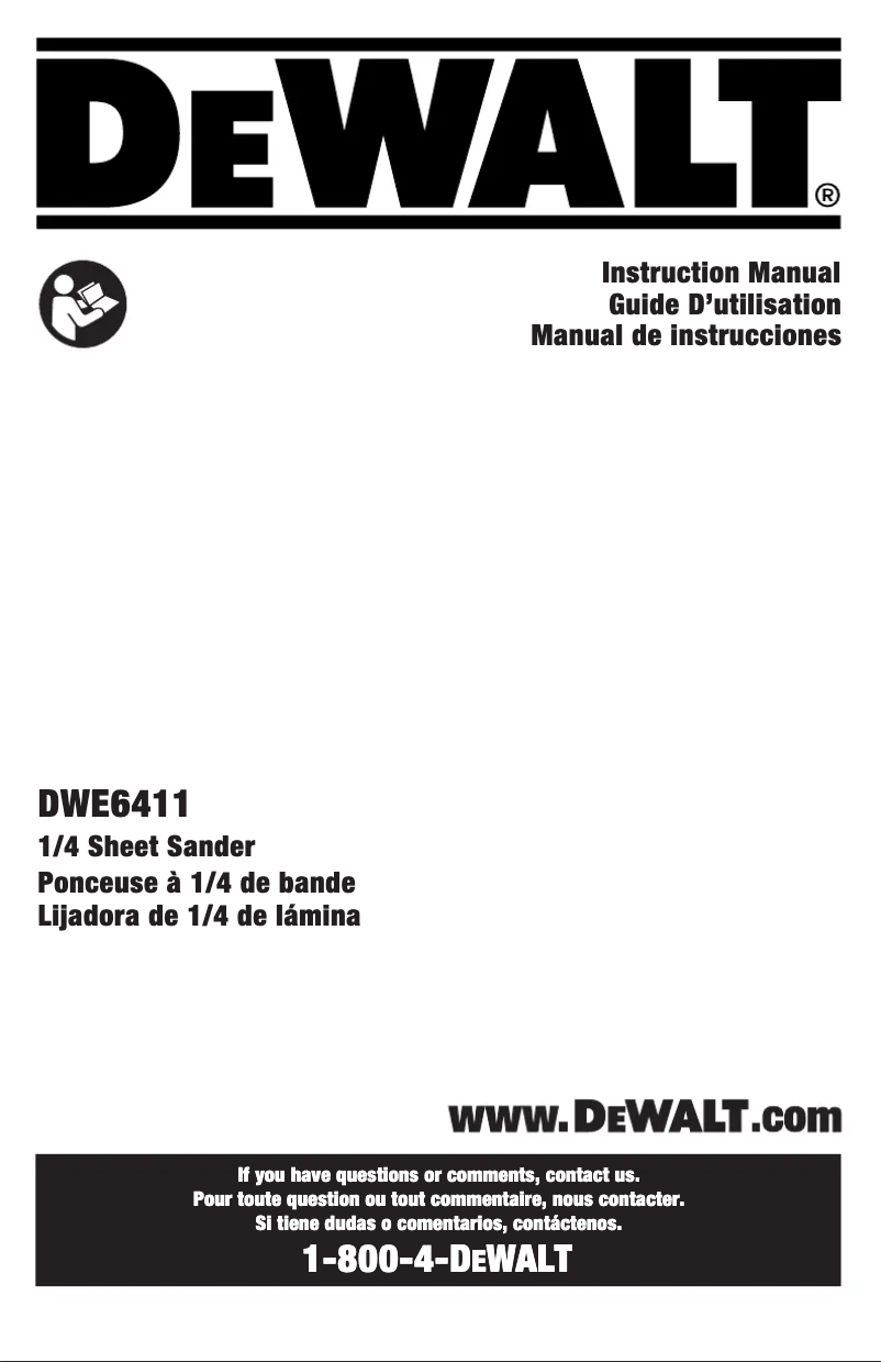 Página 1 del manual Manual de usuario DeWalt DWE6411K
