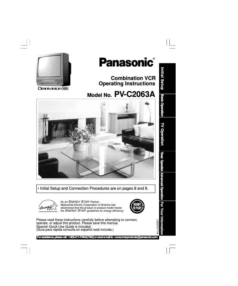Página 1 del manual Manual de usuario Panasonic PV-C2063