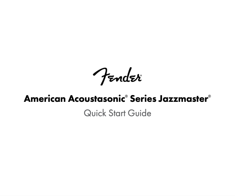 Página 1 del manual Guía de inicio rápido Fender American Acoustasonic