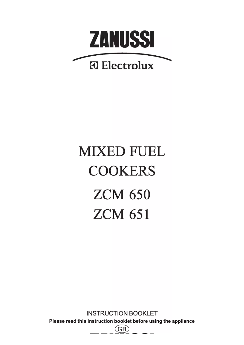 Page 1 de la notice Manuel utilisateur Zanussi-Electrolux ZCM651X