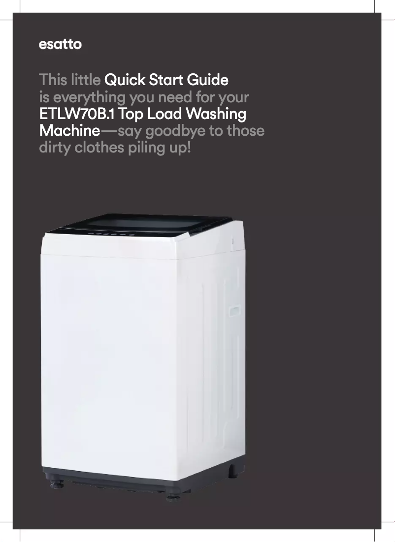 Page 1 de la notice Guide de démarrage rapide Esatto ETLW70B.1