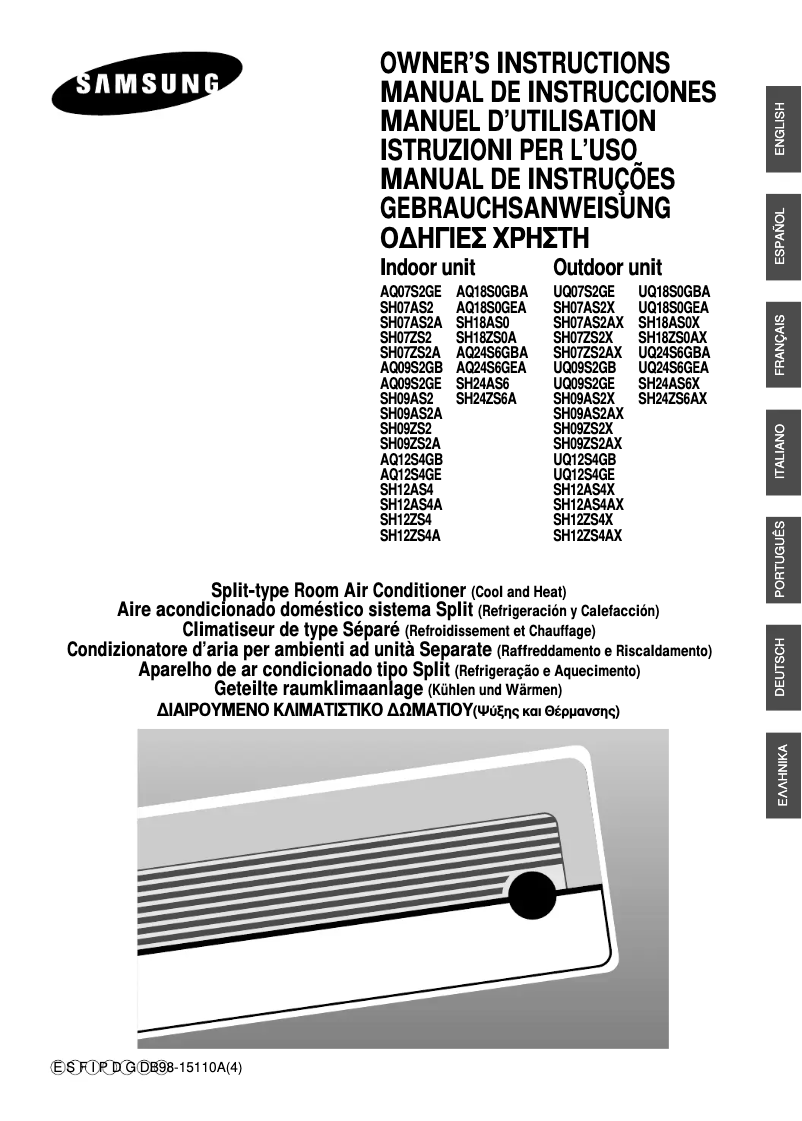 Image de la première page du manuel de l'appareil SH12ZS4X