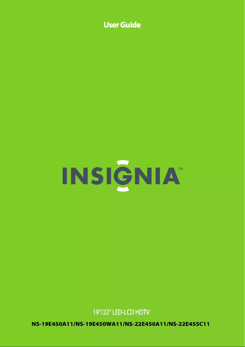 Page n°1 - Manuel utilisateur Insignia NS-22E450A11