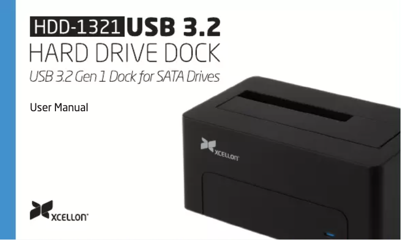 Page n°1 - Manuel utilisateur Xcellon HDD-1321