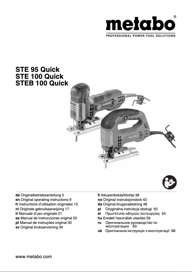 Image de la première page du manuel de l'appareil STEB 100 Quick