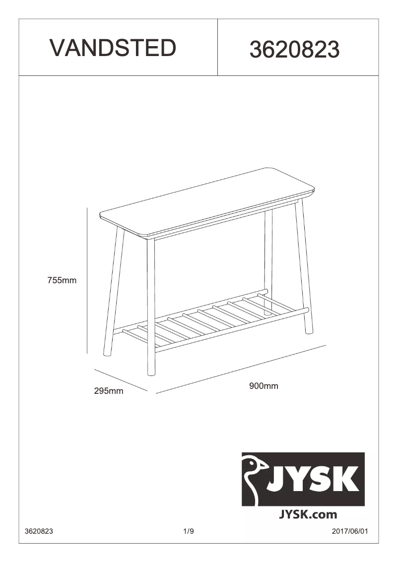 Página 1 del manual Manual de usuario JYSK Vandsted