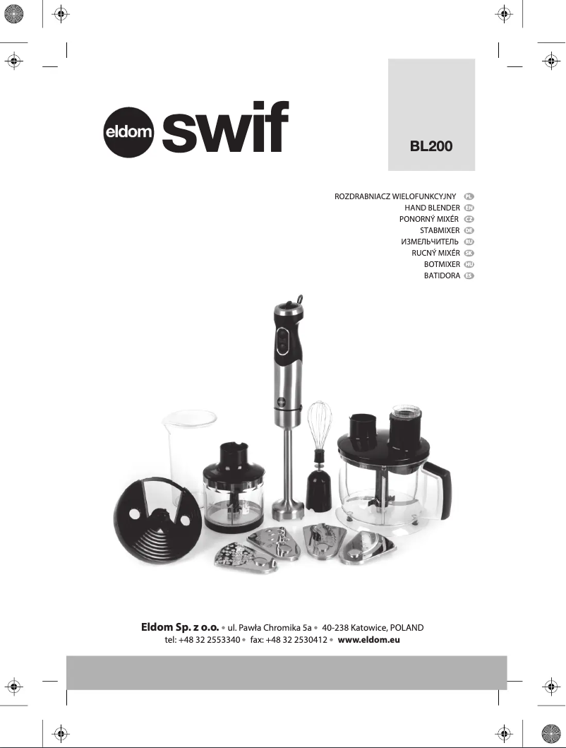 Page 1 de la notice Manuel utilisateur Eldom Swif BL200