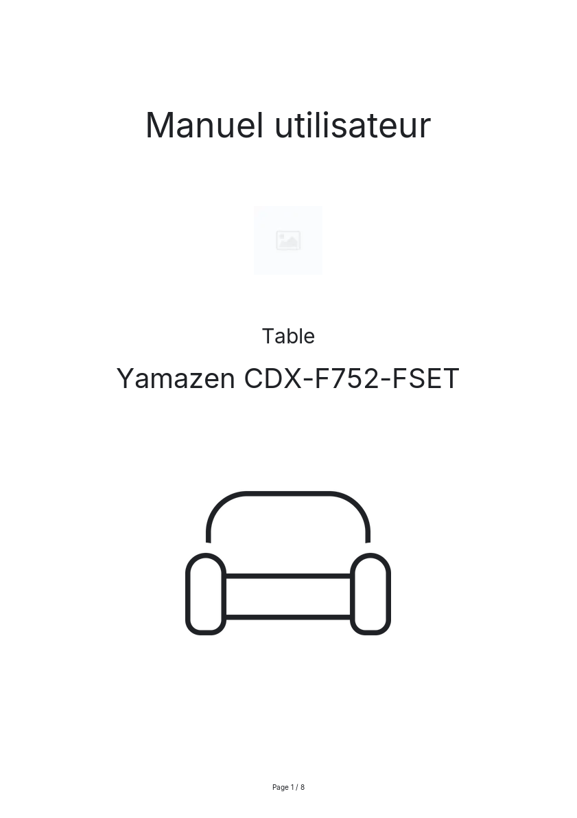 Page n°1 - Manuel utilisateur Yamazen CDX-F752-FSET