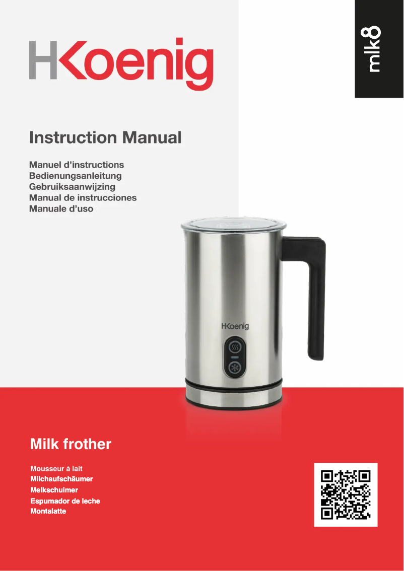 Page 1 de la notice Manuel utilisateur H.Koenig MLK8