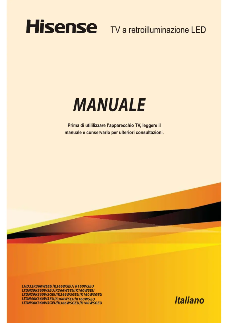 Page 1 de la notice Manuel utilisateur Hisense 50K366