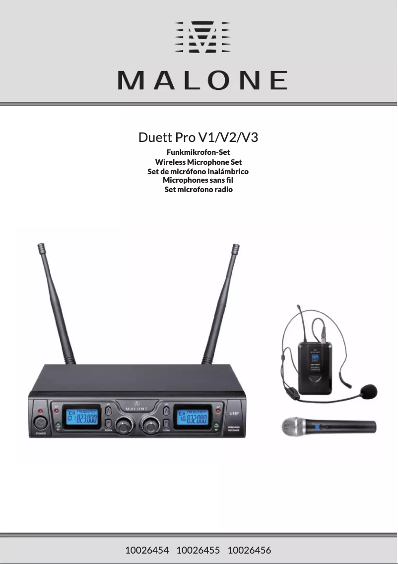 Image de la première page du manuel de l'appareil Duett Pro V2