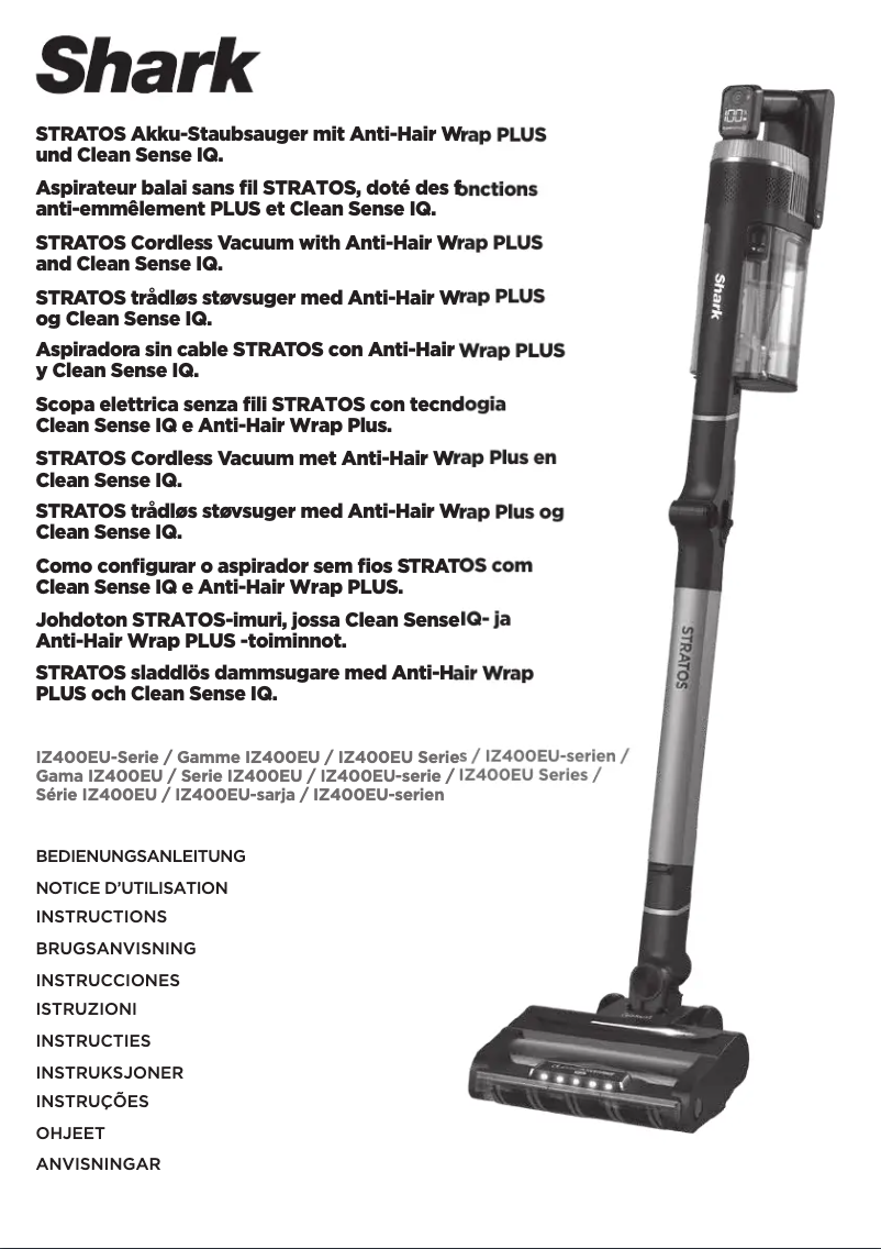 Page 1 de la notice Manuel utilisateur Shark Stratos IZ400EU