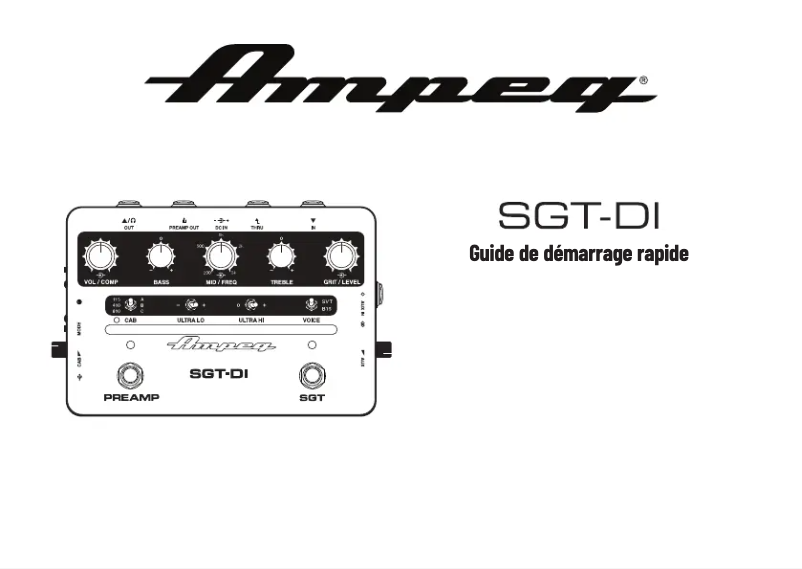 Image de la première page du manuel de l'appareil SGT-DI