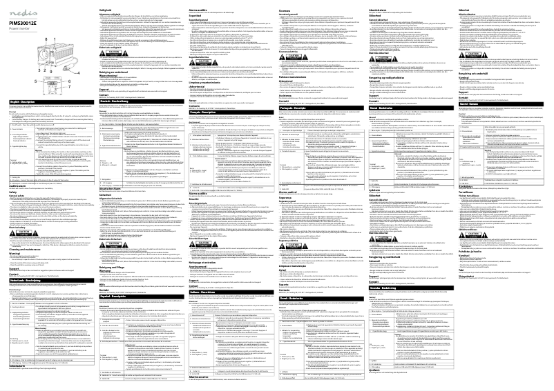 Page 1 de la notice Manuel utilisateur Nedis PIMS30012E