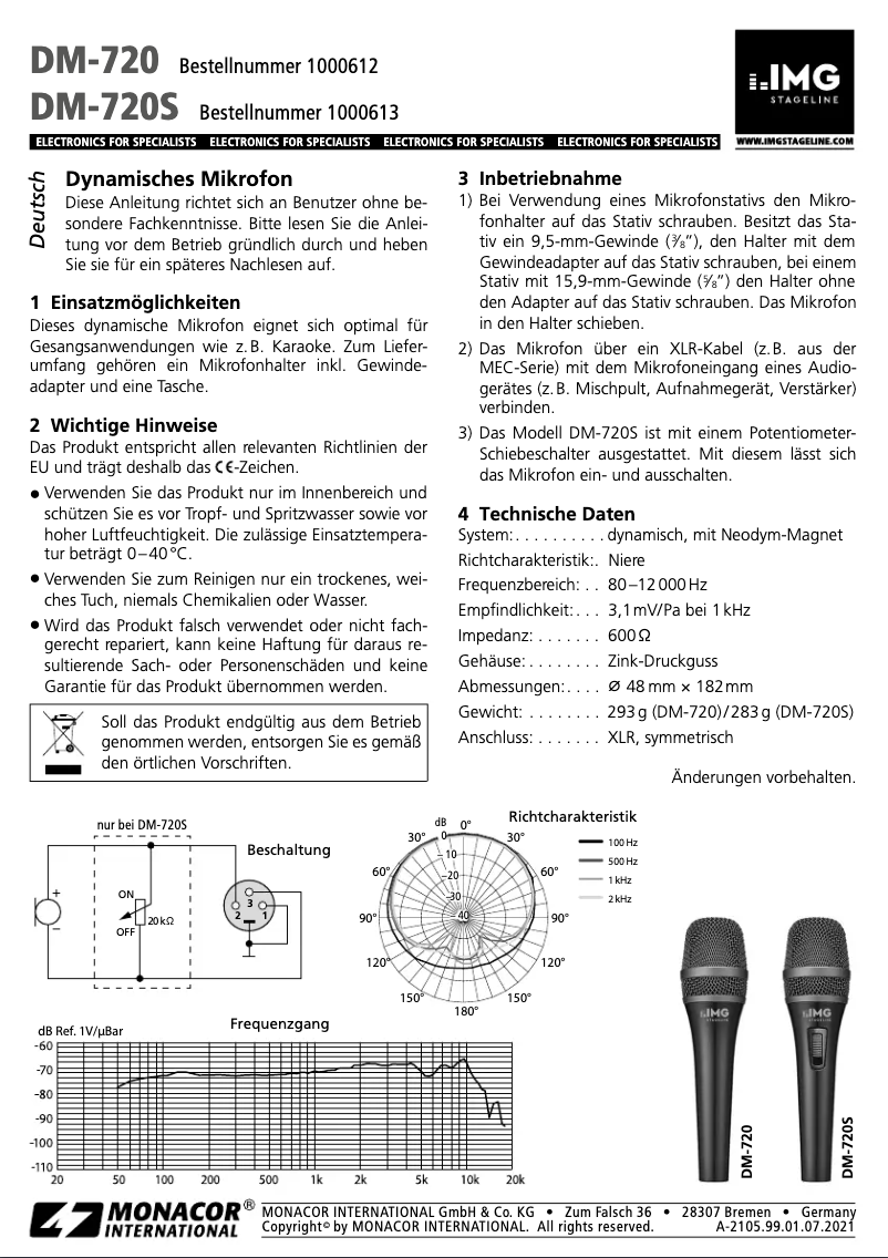 Página 1 del manual Manual de usuario IMG Stageline DM-720S