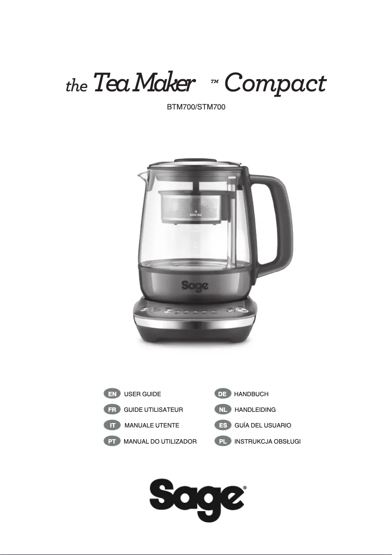 Image de la première page du manuel de l'appareil the Tea Maker Compact STM700