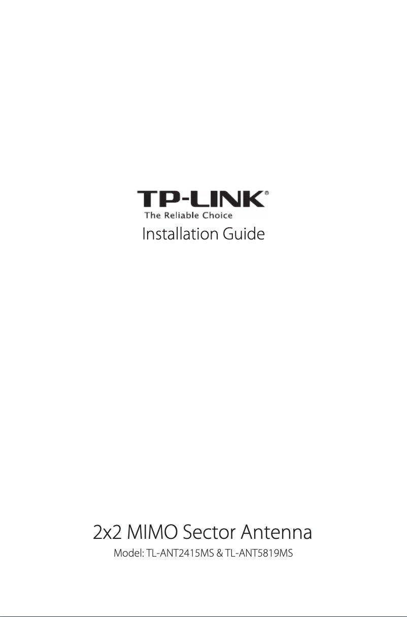 Page 1 de la notice Guide d'installation TP-Link TL-ANT5819MS