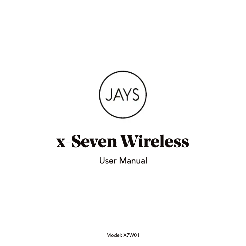 Page n°1 - Manuel utilisateur JAYS x-Seven Wireless