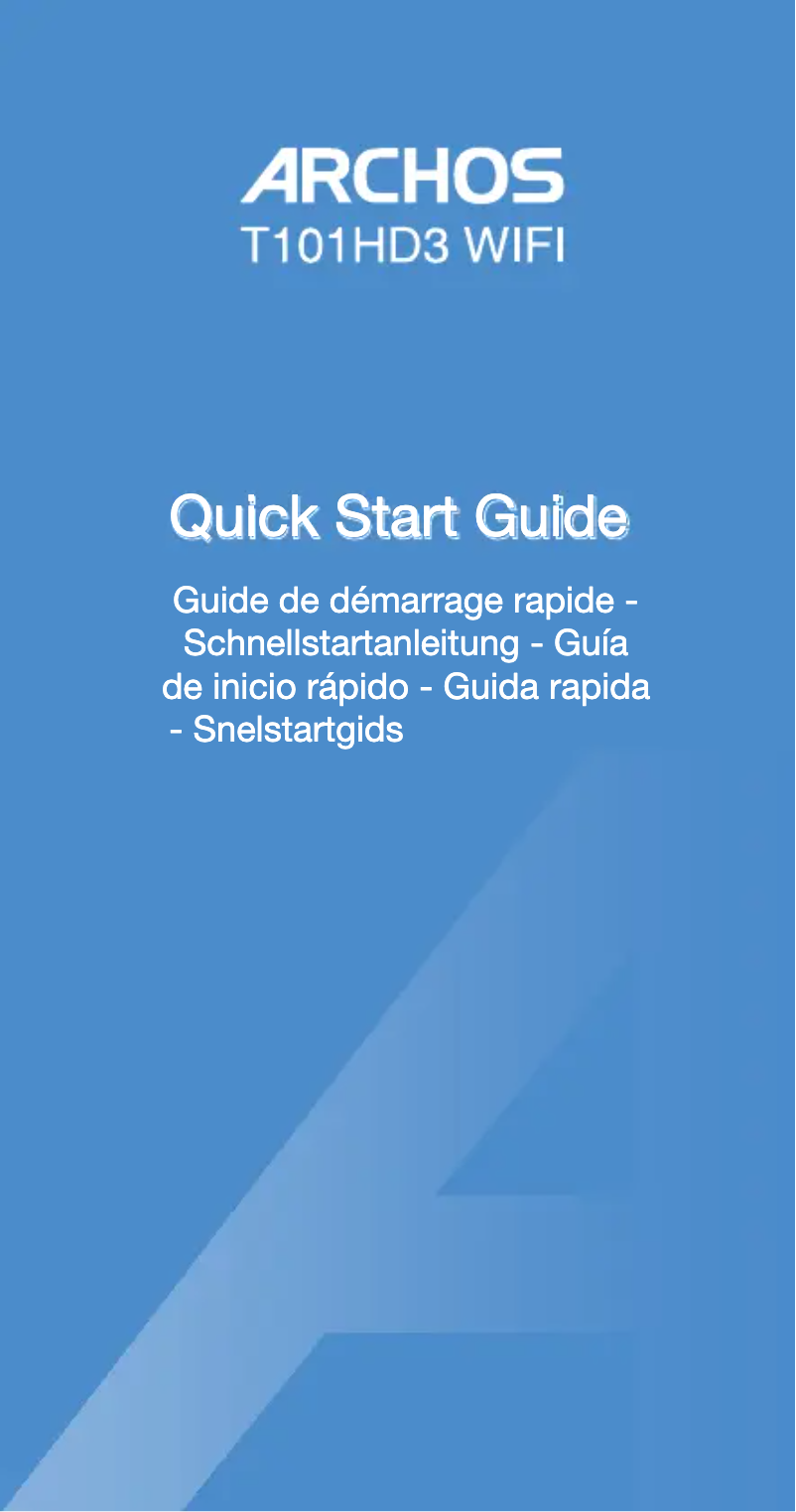 Page 1 de la notice Manuel utilisateur Archos T101 HD3 Wifi