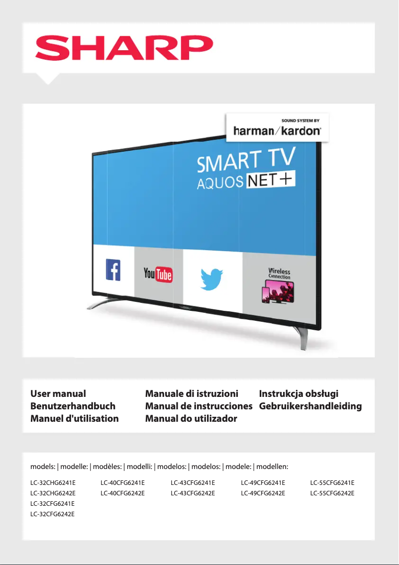 Page 1 de la notice Manuel utilisateur Sharp LC-55CFG6242E