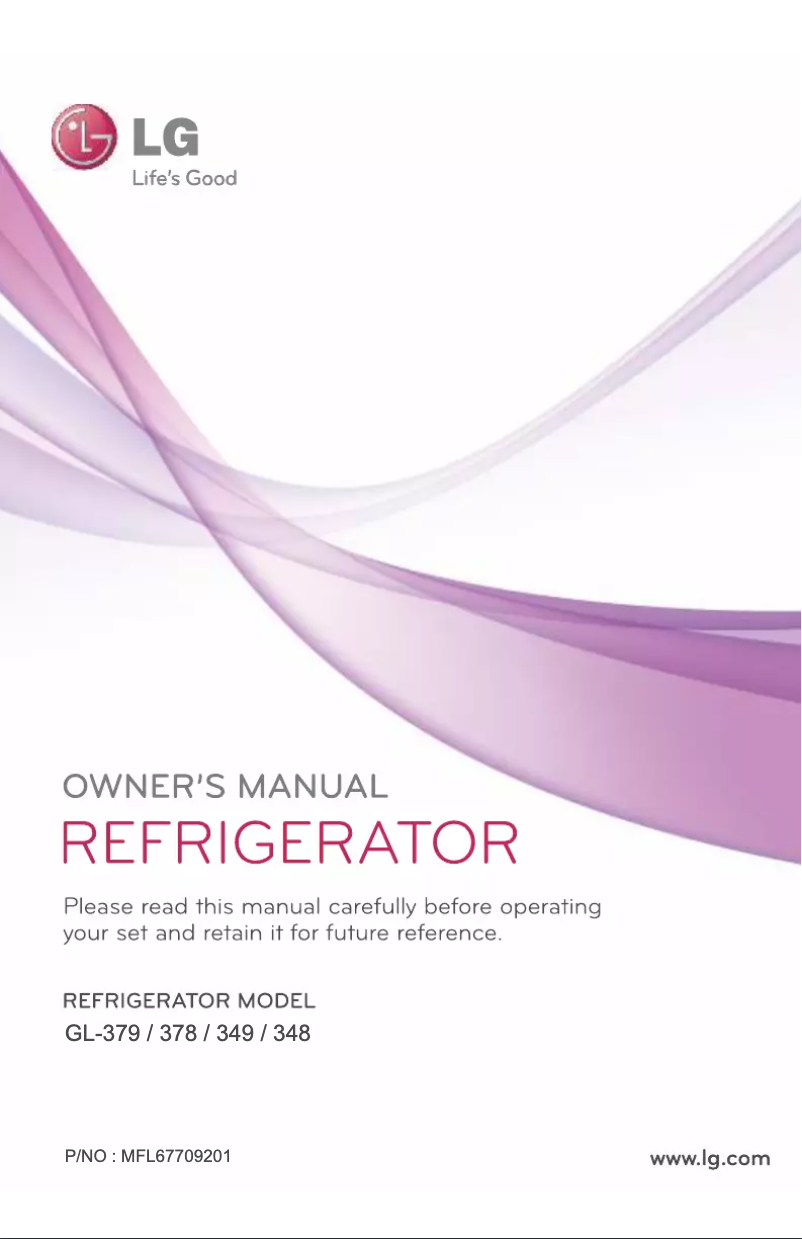 Page 1 de la notice Manuel utilisateur LG GL-378PSQE4