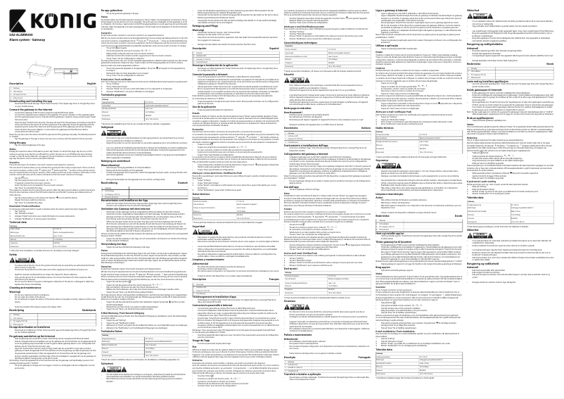 Image de la première page du manuel de l'appareil SAS-CLALARM10