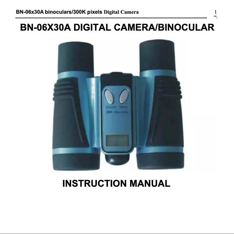 Page n°1 - Manuel utilisateur VistaQuest BN-0630A