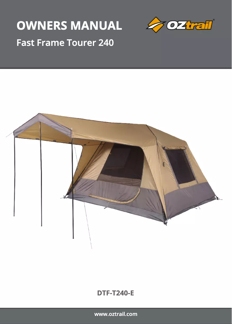 Imagen de la primera página del manual del dispositivo Fast Frame Tourer 240