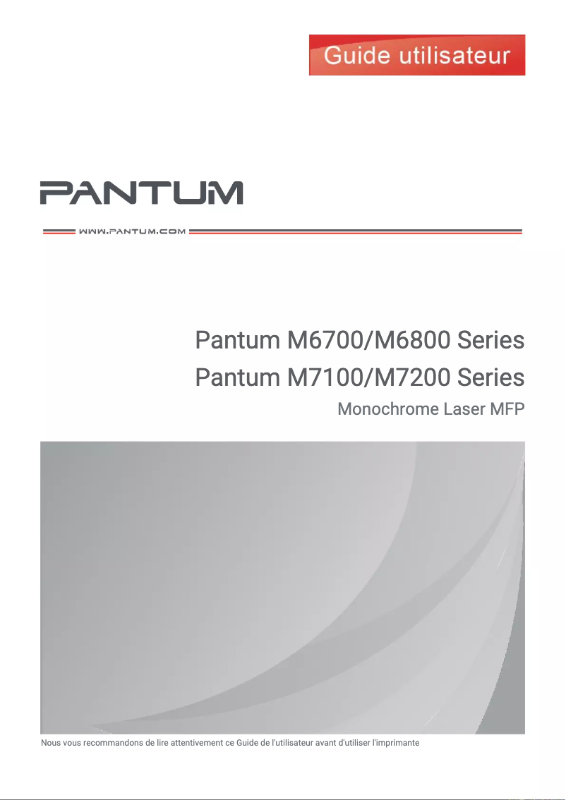 Page n°1 - Manuel utilisateur Pantum M7200FD