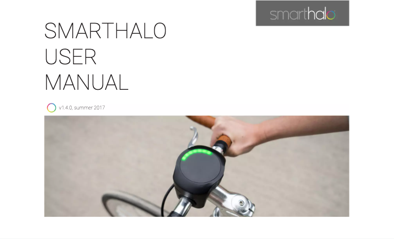 Page 1 de la notice Manuel utilisateur SmartHalo SH00001