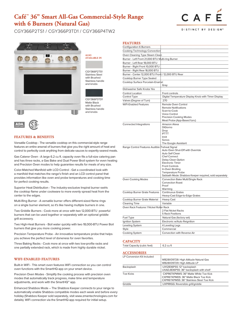 Image de la première page du manuel de l'appareil Café CGY366P2TS1