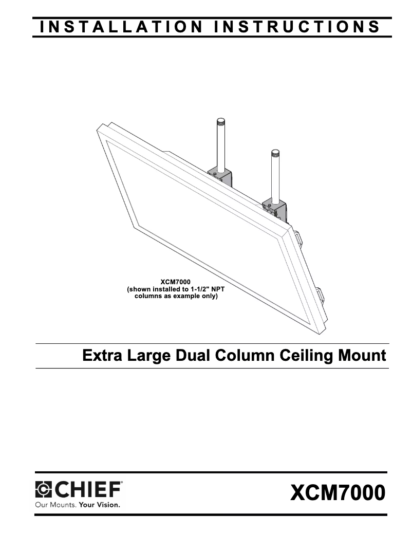 Page n°1 - Manuel utilisateur Chief XCM7000