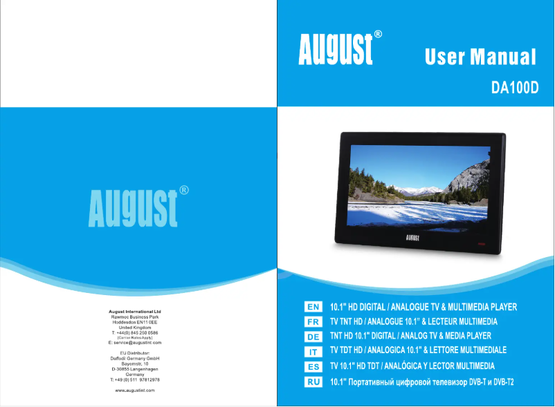 Image de la première page du manuel de l'appareil DA100D