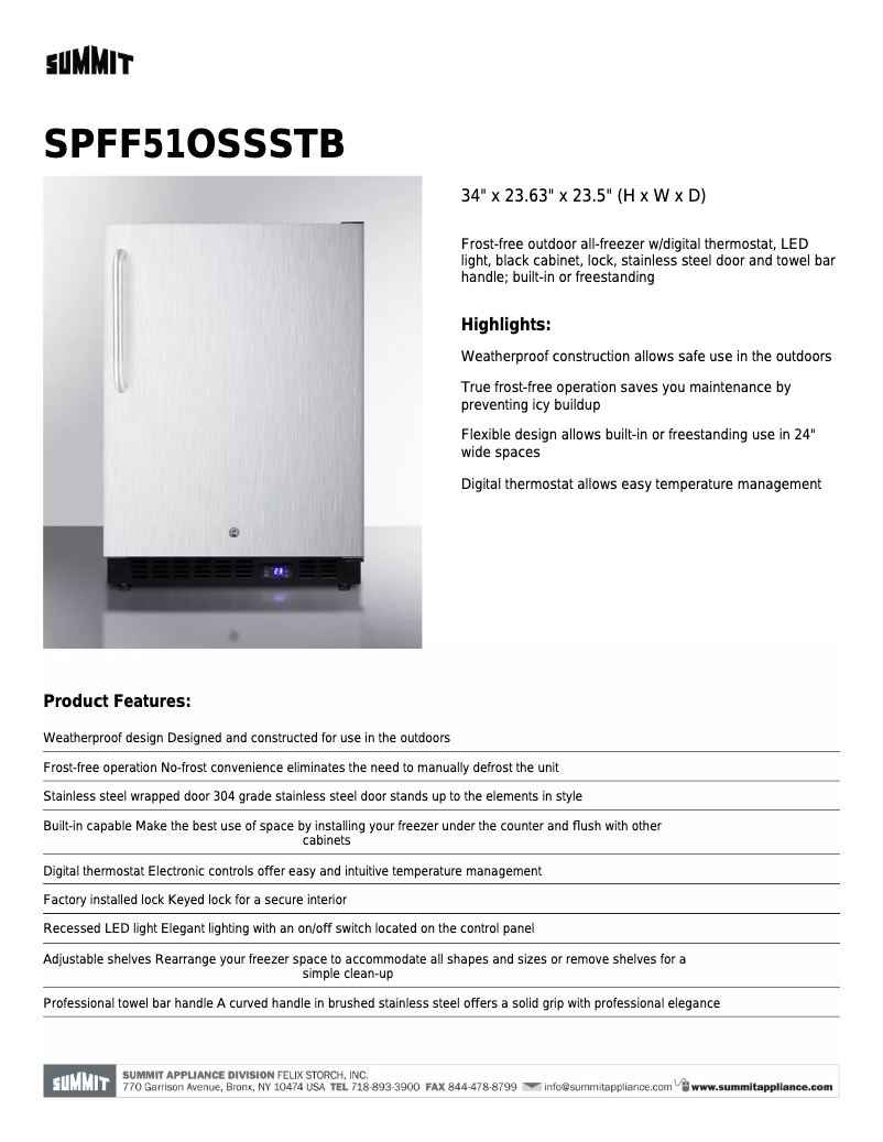 Image de la première page du manuel de l'appareil SPFF51OSSSTB