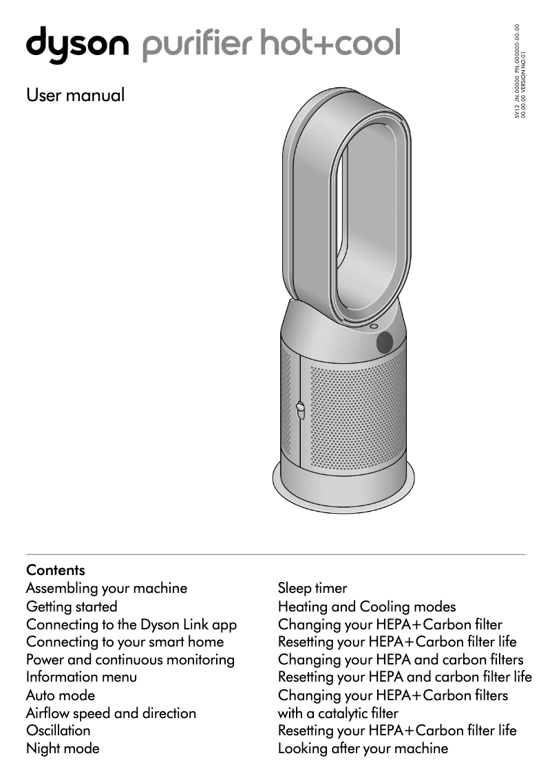 Page n°1 - Manuel utilisateur Dyson Purifier Hot+Cool HP07