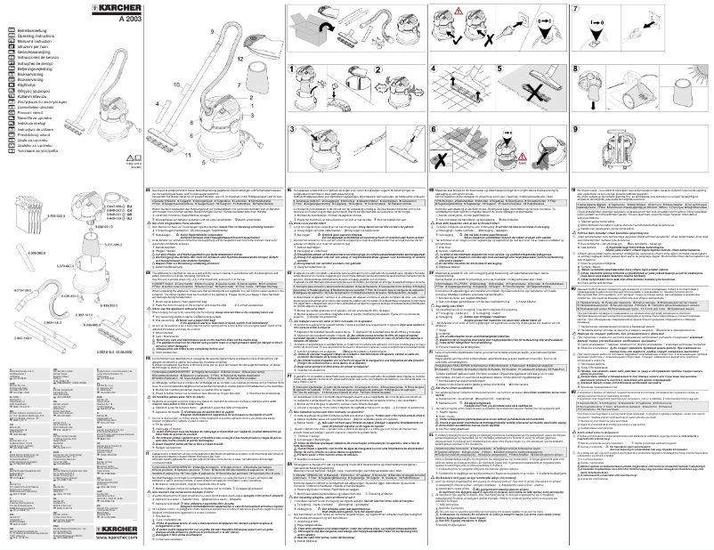 Page 1 de la notice Manuel utilisateur Kärcher A 2003