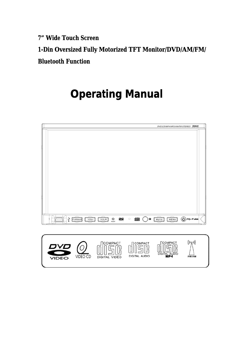 Page 1 de la notice Manuel utilisateur Farenheit TID-701NBT