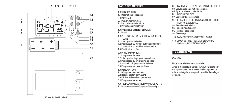 Page n°1 - Manuel utilisateur Theben RAM 797B