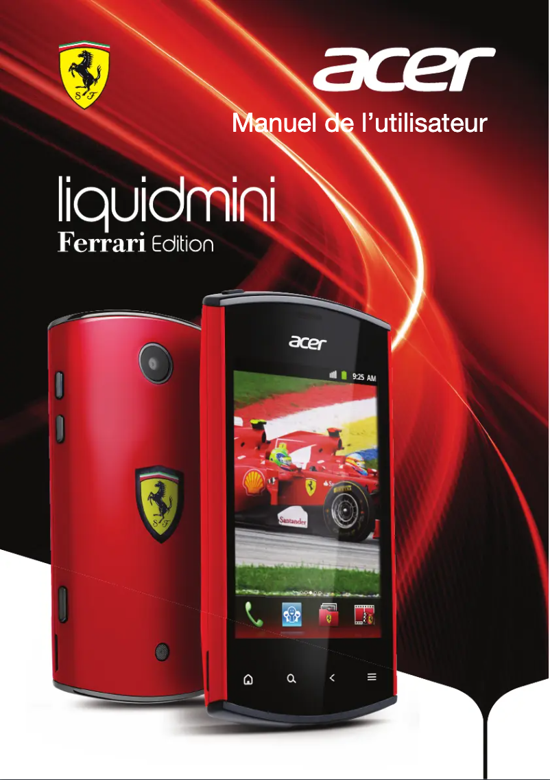 Imagen de la primera página del manual del dispositivo Liquid Mini Ferrari
