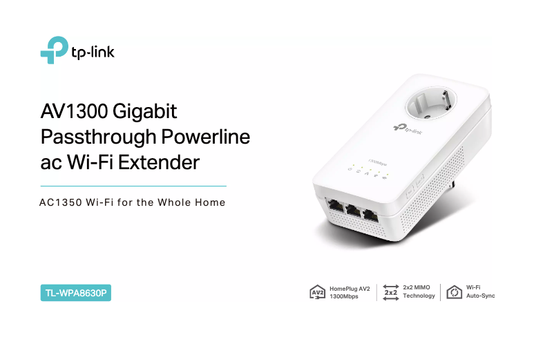 Page 1 de la notice Fiche technique TP-Link TL-WPA8630P