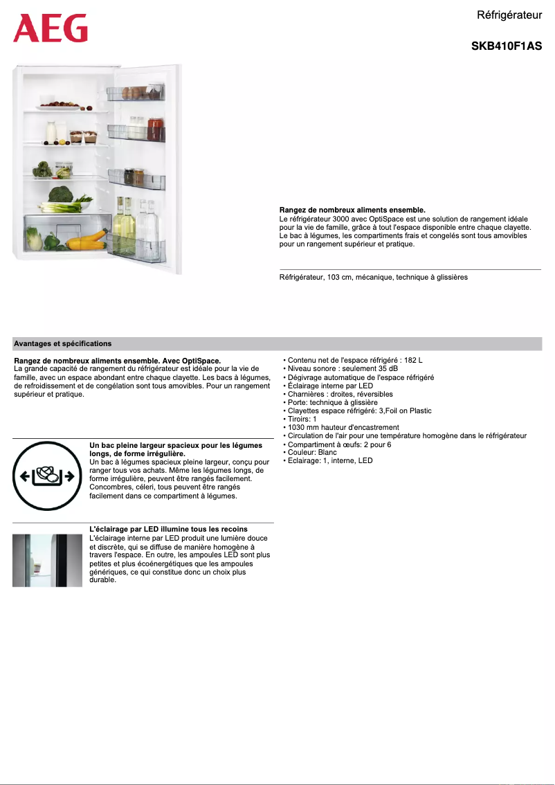 Image de la première page du manuel de l'appareil SKB410F1AS