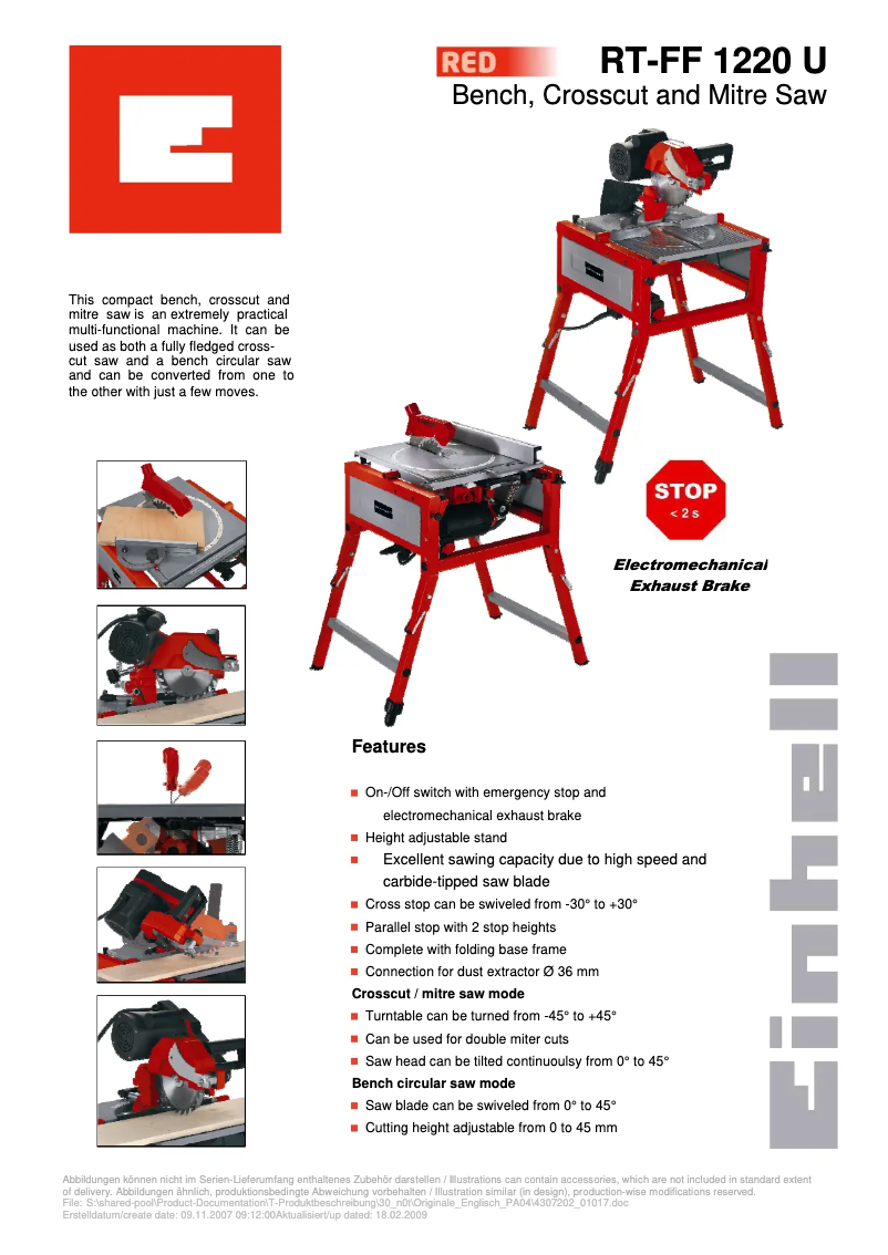 Image de la première page du manuel de l'appareil RT-FF 1220 U