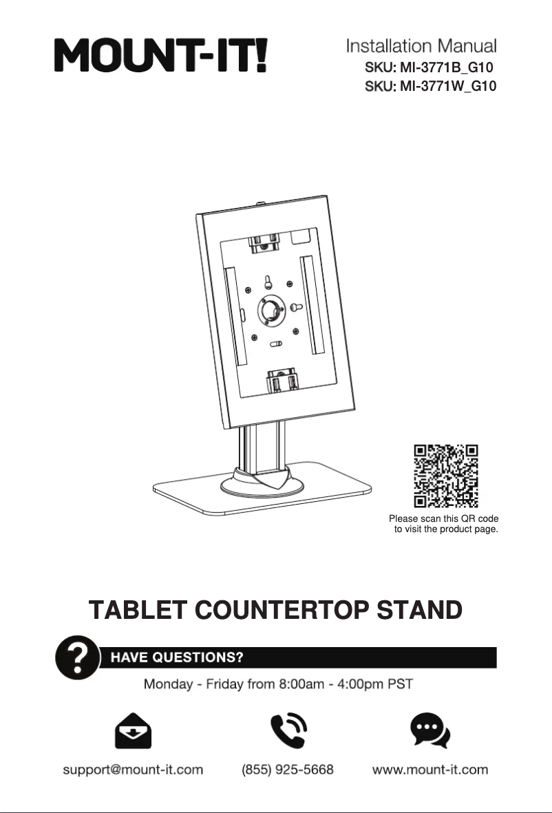 Page 1 de la notice Manuel utilisateur Mount-It! MI-3771