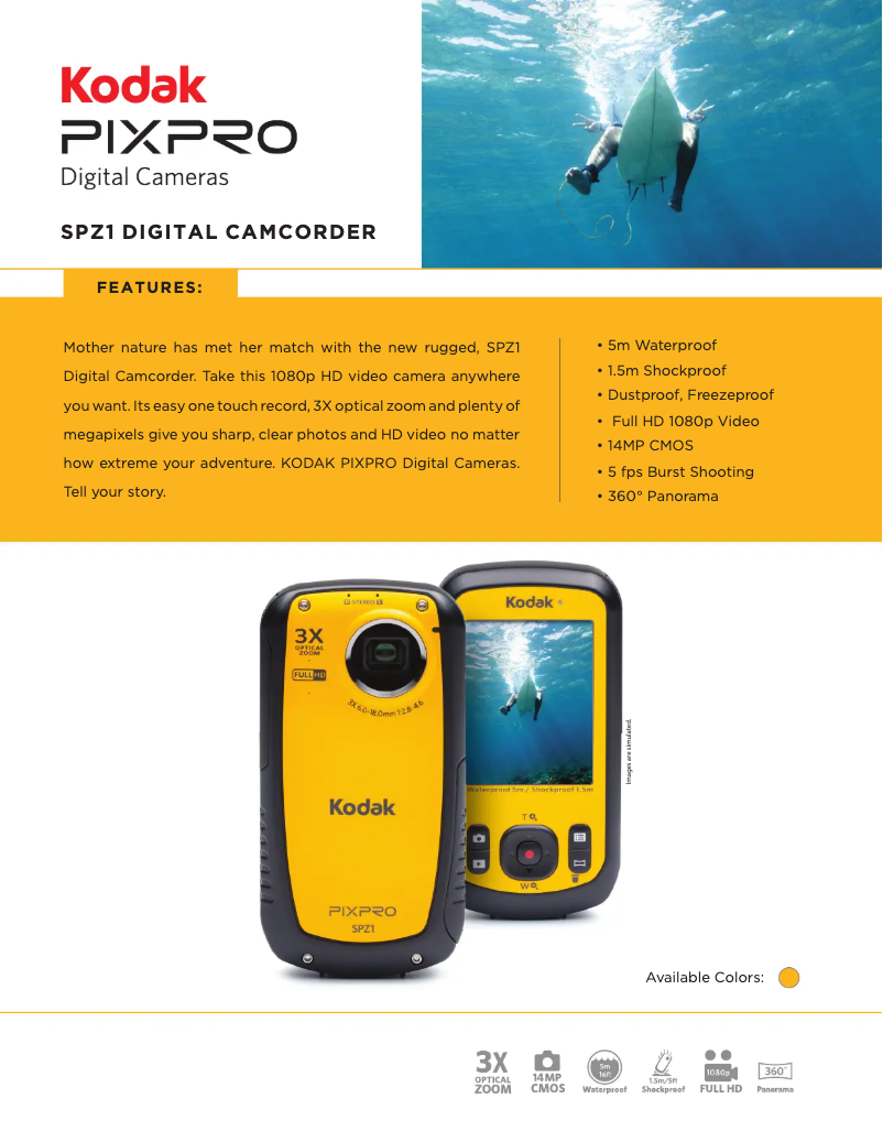 Image de la première page du manuel de l'appareil PixPro SPZ1