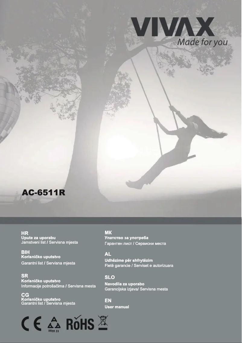 Page 1 de la notice Manuel utilisateur Vivax AC-6511R