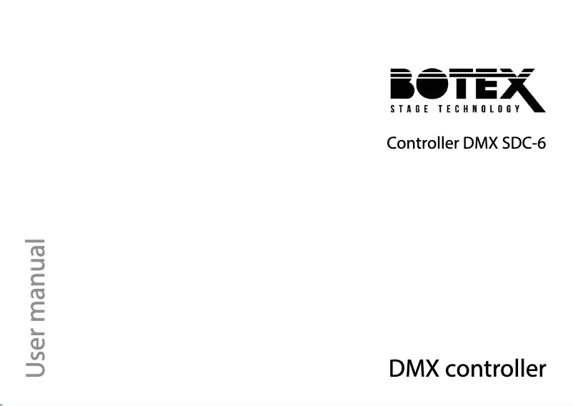 Image de la première page du manuel de l'appareil Controller DMX SDC-6