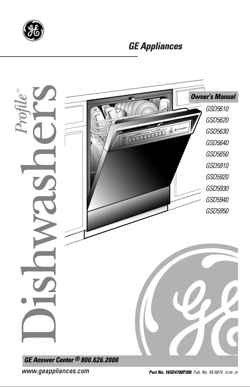 Image de la première page du manuel de l'appareil Profile Performance Triton GSD5910DAA